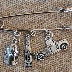 Supernatural Bobby Charm Pin. New.